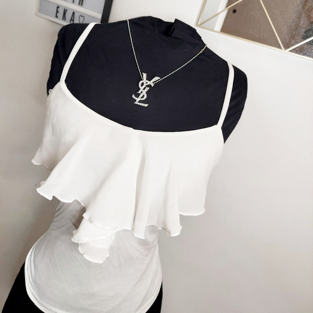 White peplum camisole